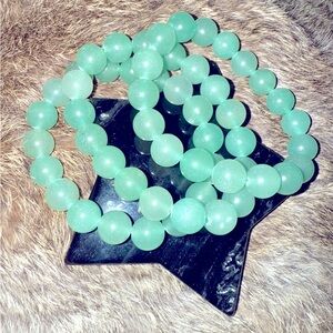 Elegant Green Aventurine Beaded Bracelet 10mm Gemstone Crystal Healing Gift New